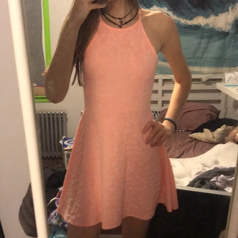 pink casual dress